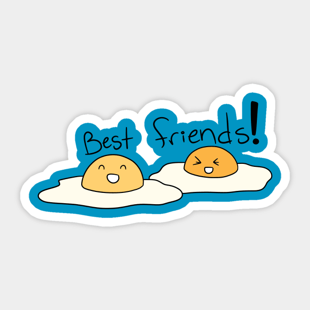 Two Egg Best Friends Sticker by saradaboru